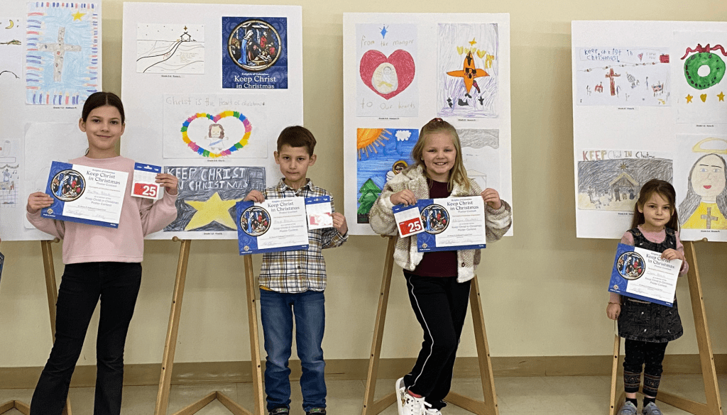 Winners Announced for 2025 Assumption K of C Keep Christ in Christmas Poster Contest